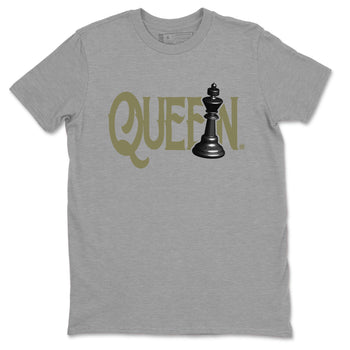 Air Jordan 4 Medium Olive shirt to match jordans Chess Queen sneaker tees 4s Medium Olive SNRT Sneaker Tees Unisex Streetwear Clothing Heather Grey 2 T-Shirt