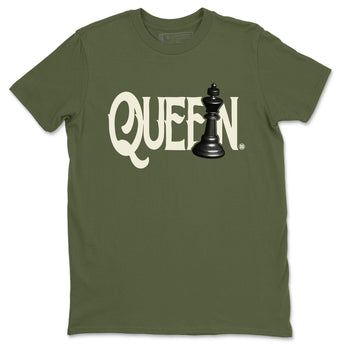 Air Jordan 4 Medium Olive shirt to match jordans Chess Queen sneaker tees 4s Medium Olive SNRT Sneaker Tees Unisex Streetwear Clothing Military Green 2 T-Shirt