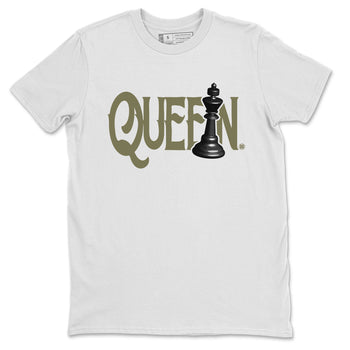 Air Jordan 4 Medium Olive shirt to match jordans Chess Queen sneaker tees 4s Medium Olive SNRT Sneaker Tees Unisex Streetwear Clothing White 2 T-Shirt