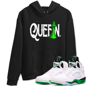 Air Jordan 5 Lucky Green shirt to match jordans Chess Queen sneaker match tee AJ5 Lucky Green SNRT Sneaker Tees unisex cotton Black 1 crew neck shirt