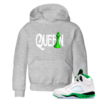 Air Jordan 5 Lucky Green shirt to match jordans Chess Queen sneaker match tee AJ5 Lucky Green SNRT Sneaker Tees baby toddler Heather Grey 1 cotton Shirt