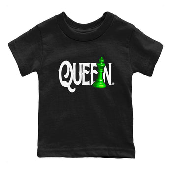 Air Jordan 5 Lucky Green shirt to match jordans Chess Queen sneaker match tee AJ5 Lucky Green SNRT Sneaker Tees baby toddler Black 2 cotton Shirt