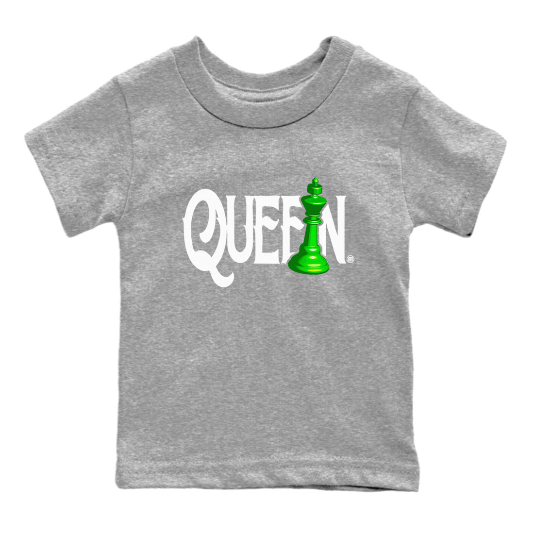 Air Jordan 5 Lucky Green shirt to match jordans Chess Queen sneaker match tee AJ5 Lucky Green SNRT Sneaker Tees baby toddler Heather Grey 2 cotton Shirt