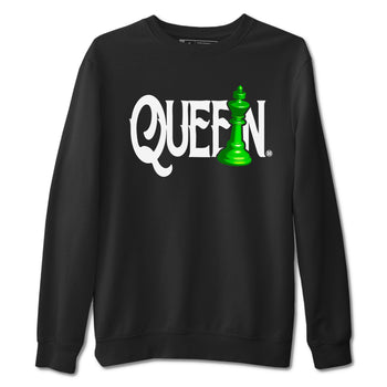 Air Jordan 5 Lucky Green shirt to match jordans Chess Queen sneaker match tee AJ5 Lucky Green SNRT Sneaker Tees unisex cotton Black 2 crew neck shirt