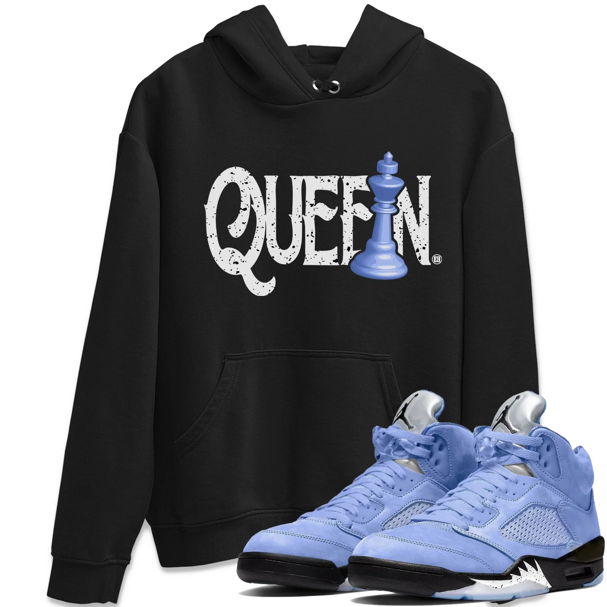 Jordan 5 UNC Sneaker Match Tees Chess Queen Sneaker Tees Jordan 5 UNC SNRT Sneaker Tees Unisex Shirts