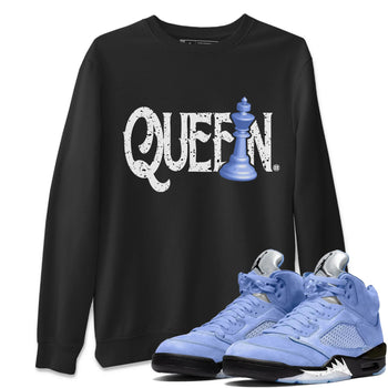 Jordan 5 UNC Sneaker Match Tees Chess Queen Sneaker Tees Jordan 5 UNC SNRT Sneaker Tees Unisex Shirts
