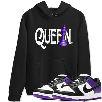 Nike SB Dunk Low Court Purple Shirt To Match Jordans Chess Queen Streetwear Fashion Dunk Low Court Purple SNRT Sneaker Release Tees unisex cotton Black 1 crew neck shirt