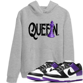 Nike SB Dunk Low Court Purple Shirt To Match Jordans Chess Queen Streetwear Fashion Dunk Low Court Purple SNRT Sneaker Release Tees unisex cotton Heather Grey 1 crew neck shirt