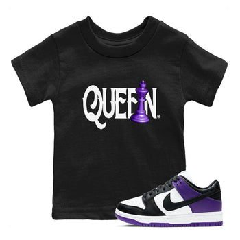 Nike SB Dunk Low Court Purple Shirt To Match Jordans Chess Queen Streetwear Fashion Dunk Low Court Purple SNRT sneaker release tees baby toddler Black 1 cotton Shirt