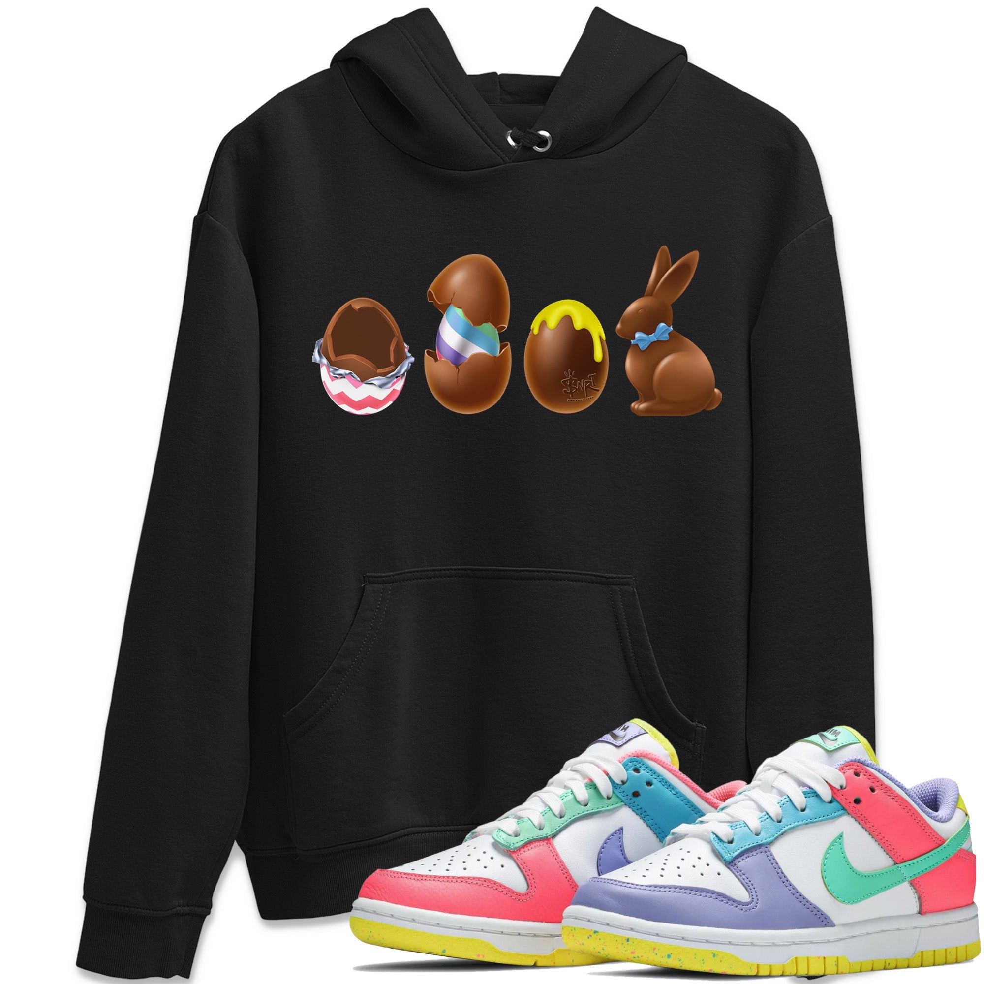 Dunk Easter Candy Sneaker Match Tees Chocolate Easter Set Sneaker Tees Holiday Easter T-Shirt Sneaker Release Tees Unisex Shirts Black 1