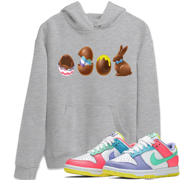 Dunk Easter Candy Sneaker Match Tees Chocolate Easter Set Sneaker Tees Holiday Easter T-Shirt Sneaker Release Tees Unisex Shirts Heather Grey 1