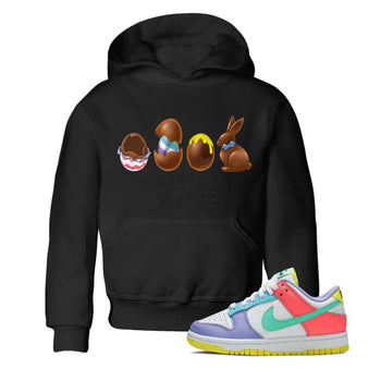 Dunk Easter Candy Chocolate Easter Set Baby and Kids Sneaker Tees Holiday Easter T-Shirt Kids Sneaker Tees Washing and Care Tip