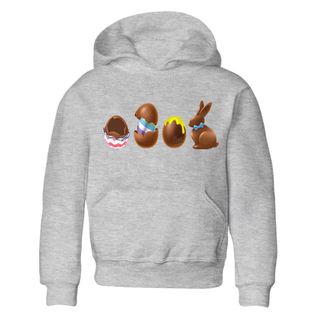 Dunk Easter Candy Sneaker Match Tees Chocolate Easter Set Sneaker Tees Holiday Easter T-Shirt Sneaker Release Tees Kids Shirts Heather Grey 2