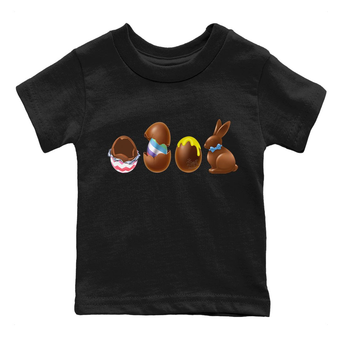 Dunk Easter Candy Sneaker Match Tees Chocolate Easter Set Sneaker Tees Holiday Easter T-Shirt Sneaker Release Tees Kids Shirts Black 2