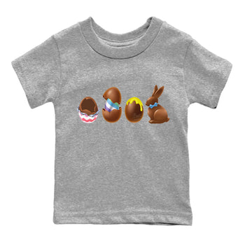 Dunk Easter Candy Sneaker Match Tees Chocolate Easter Set Sneaker Tees Holiday Easter T-Shirt Sneaker Release Tees Kids Shirts Heather Grey 2