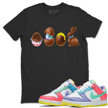 Dunk Easter Candy Sneaker Match Tees Chocolate Easter Set Sneaker Tees Holiday Easter T-Shirt Sneaker Release Tees Unisex Shirts Black 1