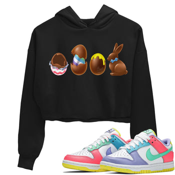 Dunk Easter Candy Sneaker Match Tees Chocolate Easter Set Sneaker Tees Holiday Easter T-Shirt Sneaker Release Tees Women's Shirts Black 1