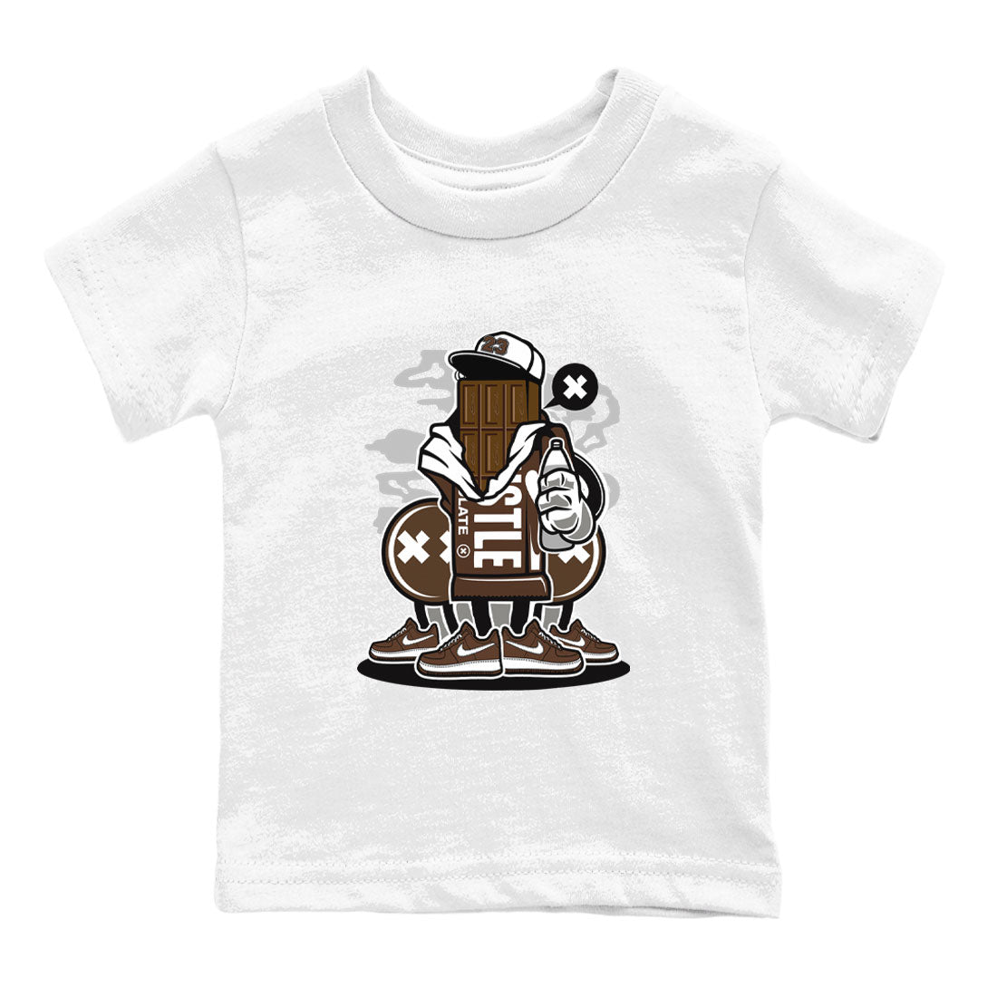 AF1 Chocolate shirt to match jordans Chocolate Squad sneaker tees Air Force 1 Chocolate SNRT Sneaker Tees Youth Kid's Baby Shirt White 2 T-Shirt