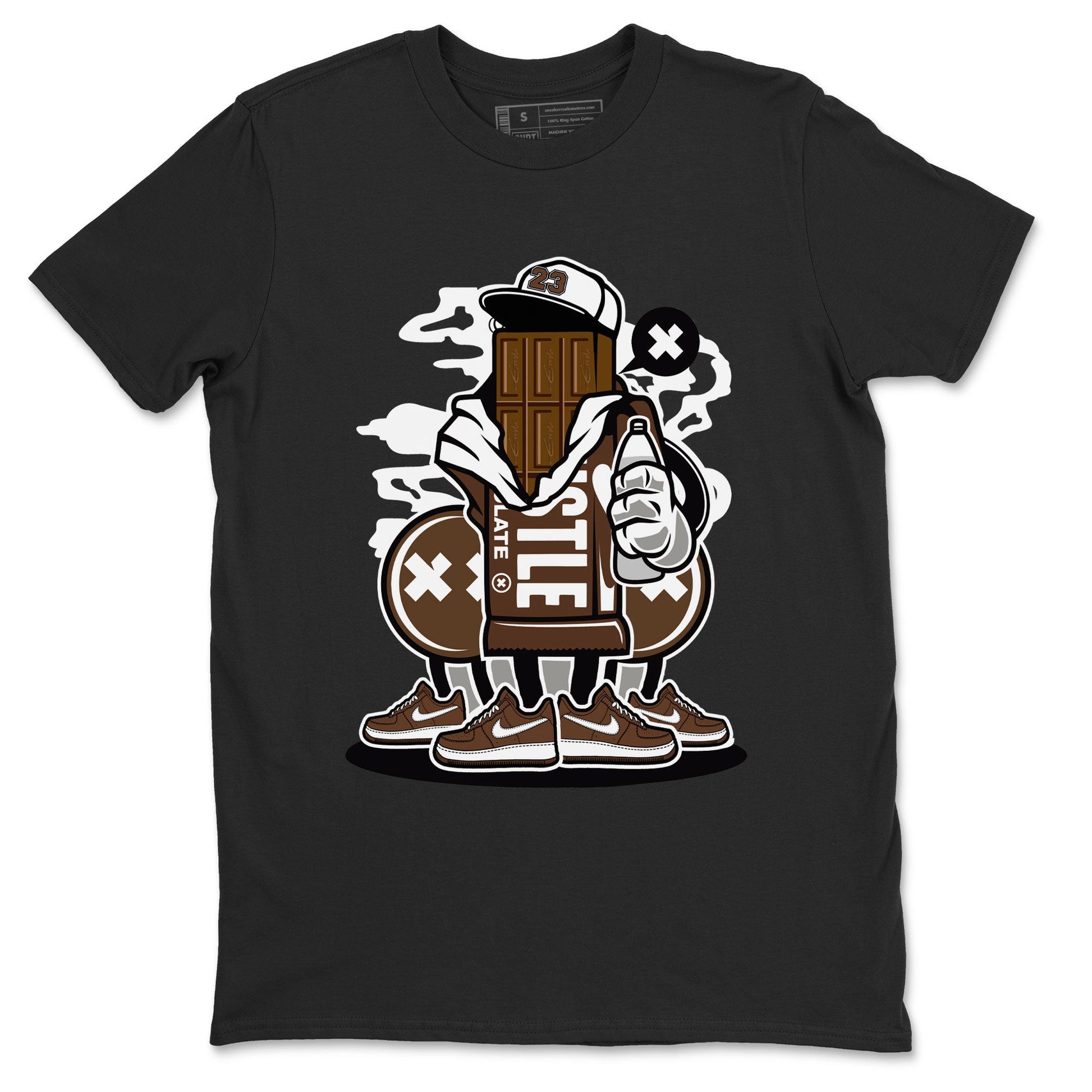 AF1 Chocolate shirt to match jordans Chocolate Squad sneaker tees Air Force 1 Chocolate SNRT Sneaker Release Tees Cotton Sneaker Tee Black 2 T-Shirt