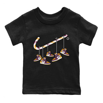 Jordan 1 Brotherhood Sneaker Match Tees Christmas Candy Cane Sneaker Tees Jordan 1 Brotherhood Sneaker Release Tees Kids Shirts