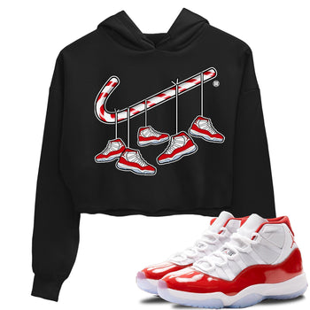 Jordan 11 Cherry Sneaker Match Tees Christmas Candy Cane Sneaker Tees Jordan 11 Cherry Sneaker Release Tees Women's Shirts