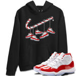 Jordan 11 Cherry Sneaker Match Tees Christmas Candy Cane Sneaker Tees Jordan 11 Cherry Sneaker Release Tees Unisex Shirts