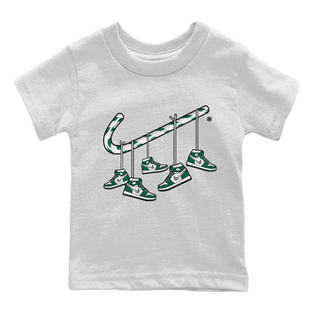 Jordan 1 Gorge Green Sneaker Match Tees Christmas Candy Cane Sneaker Tees Jordan 1 Gorge Green Sneaker Release Tees Kids Shirts
