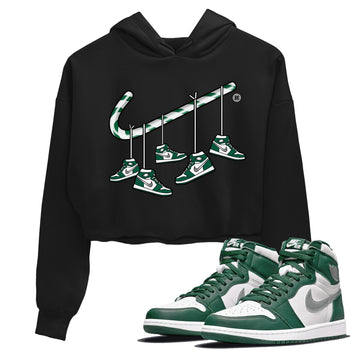Jordan 1 Gorge Green Sneaker Match Tees Christmas Candy Cane Sneaker Tees Jordan 1 Gorge Green Sneaker Release Tees Women's Shirts