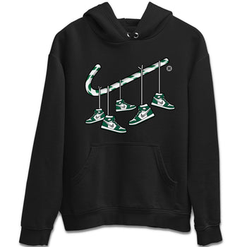Jordan 1 Gorge Green Sneaker Match Tees Christmas Candy Cane Sneaker Tees Jordan 1 Gorge Green Sneaker Release Tees Unisex Shirts