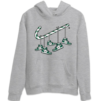 Jordan 1 Gorge Green Sneaker Match Tees Christmas Candy Cane Sneaker Tees Jordan 1 Gorge Green Sneaker Release Tees Unisex Shirts
