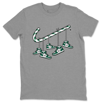 Jordan 1 Gorge Green Sneaker Match Tees Christmas Candy Cane Sneaker Tees Jordan 1 Gorge Green Sneaker Release Tees Unisex Shirts