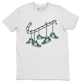 Jordan 1 Gorge Green Sneaker Match Tees Christmas Candy Cane Sneaker Tees Jordan 1 Gorge Green Sneaker Release Tees Unisex Shirts