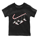 Jordan 7 Cardinal Sneaker Match Tees Christmas Candy Cane Sneaker Tees Jordan 7 Cardinal Sneaker Release Tees Kids Shirts