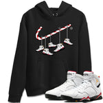 Jordan 7 Cardinal Sneaker Match Tees Christmas Candy Cane Sneaker Tees Jordan 7 Cardinal Sneaker Release Tees Unisex Shirts