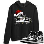 Jordan 1 Black White Sneaker Match Tees Christmas Light Sneaker Sneaker Tees Jordan 1 Black White Sneaker Release Tees Unisex Shirts