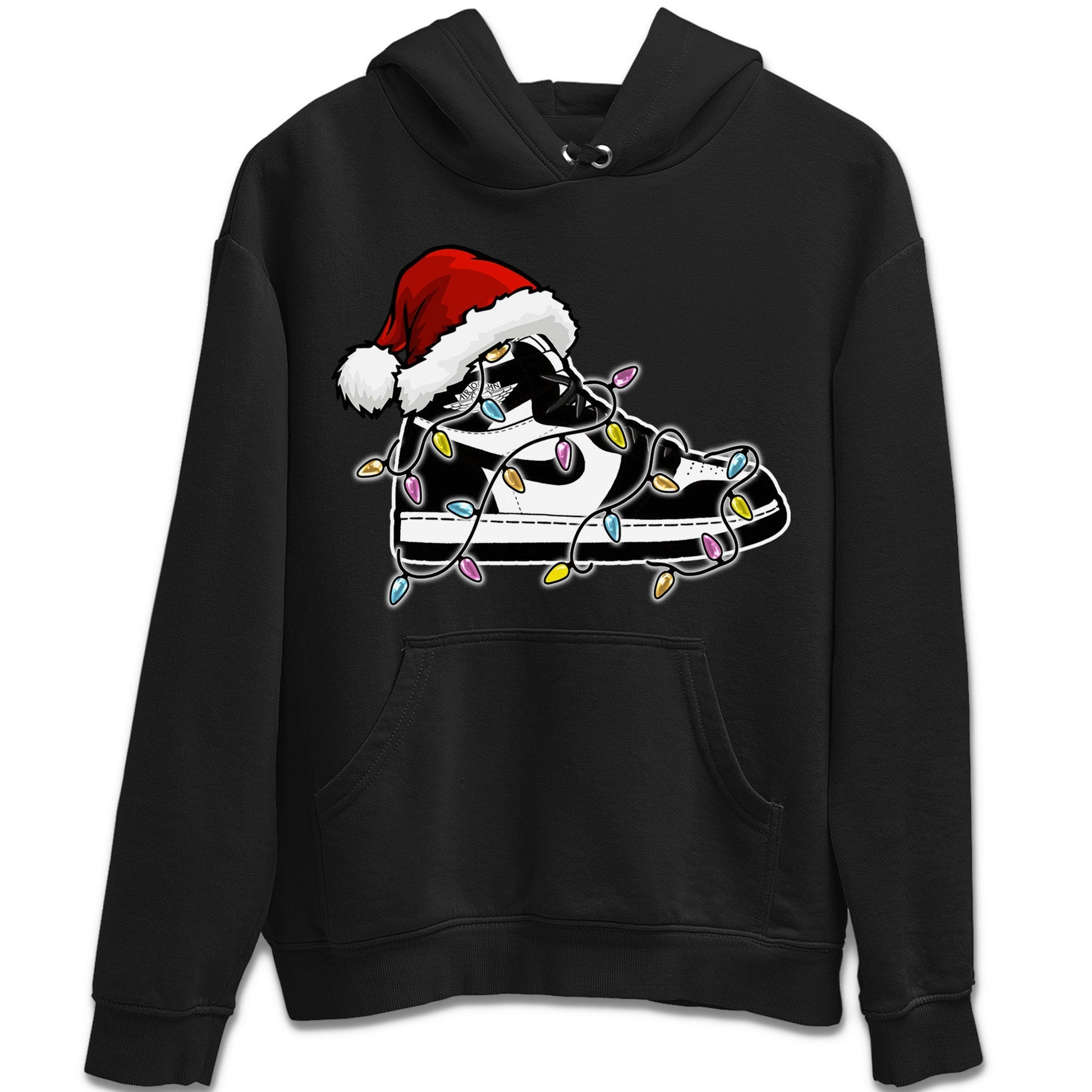 Jordan 1 Black White Sneaker Match Tees Christmas Light Sneaker Sneaker Tees Jordan 1 Black White Sneaker Release Tees Unisex Shirts