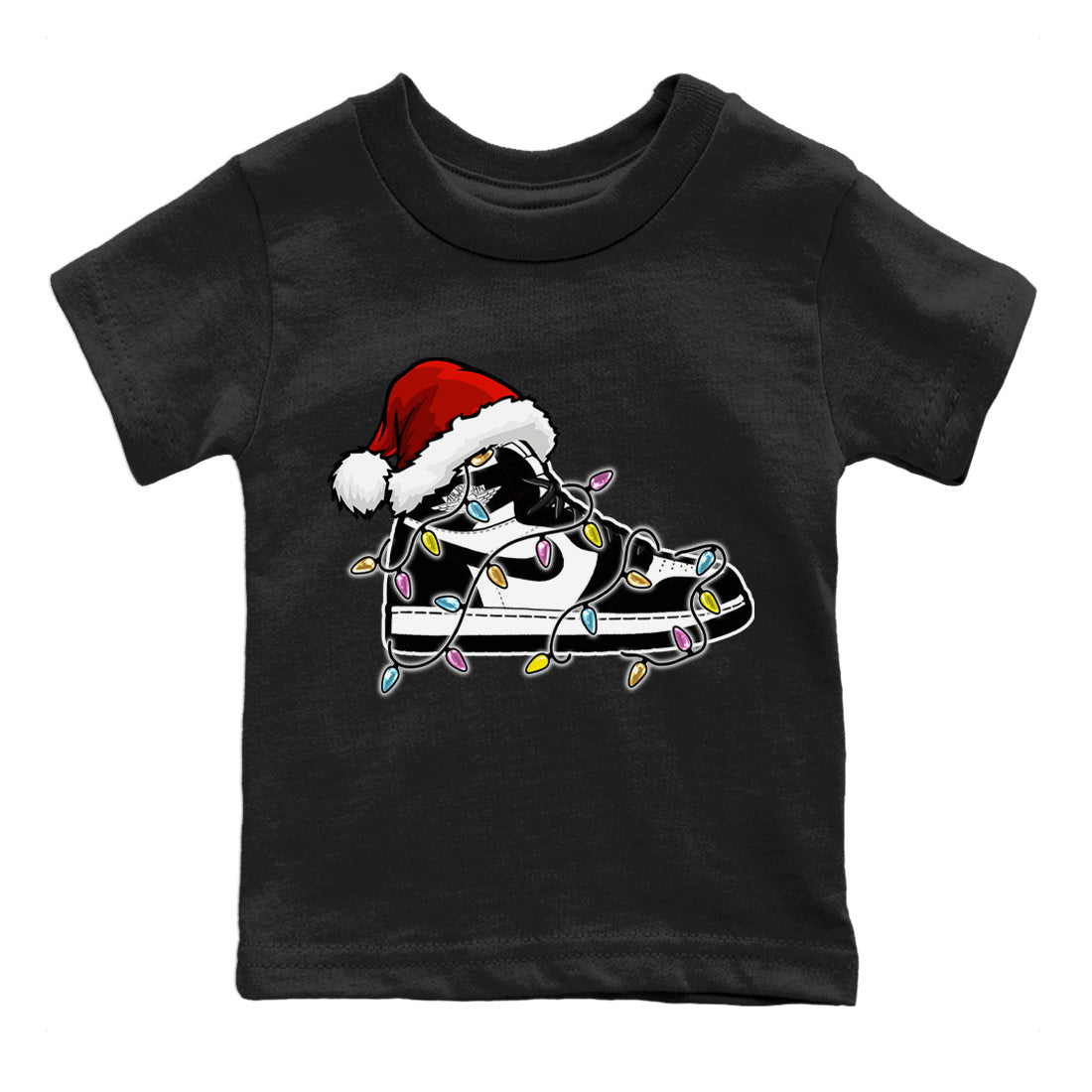 Jordan 1 Black White Sneaker Match Tees Christmas Light Sneaker Sneaker Tees Jordan 1 Black White Sneaker Release Tees Kids Shirts