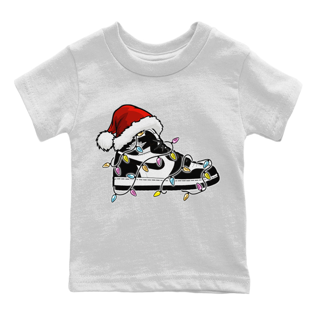 Jordan 1 Black White Sneaker Match Tees Christmas Light Sneaker Sneaker Tees Jordan 1 Black White Sneaker Release Tees Kids Shirts