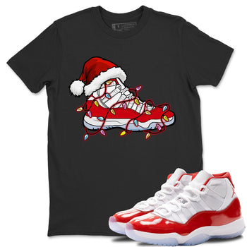 Jordan 11 Cherry Sneaker Match Tees Christmas Light Sneaker Sneaker Tees Jordan 11 Cherry Sneaker Release Tees Unisex Shirts