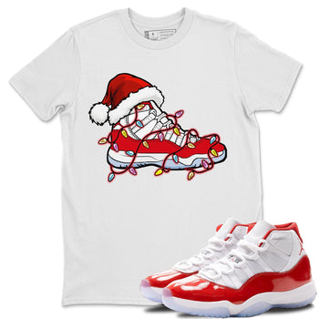 Jordan 11 Cherry Sneaker Match Tees Christmas Light Sneaker Sneaker Tees Jordan 11 Cherry Sneaker Release Tees Unisex Shirts