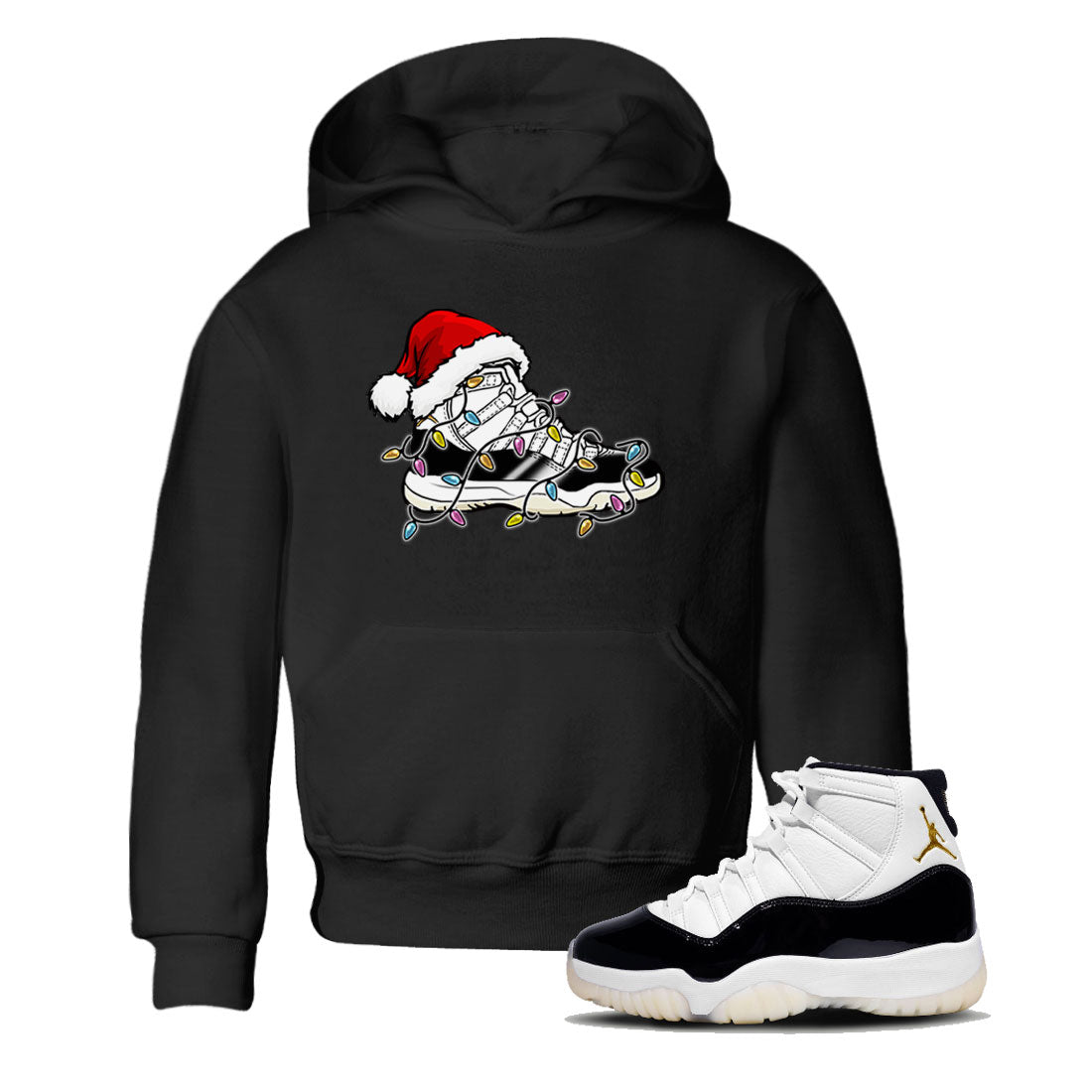 Jordan 11 Gratitude shirt to match jordans Christmas Light Sneaker sneaker tees 11s Gratitude SNRT sneaker release tees baby toddler Black 1 cotton sneaker tee