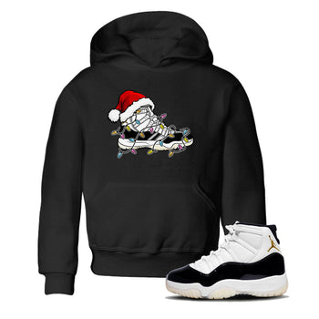 Jordan 11 Gratitude shirt to match jordans Christmas Light Sneaker sneaker tees 11s Gratitude SNRT sneaker release tees baby toddler Black 1 cotton sneaker tee