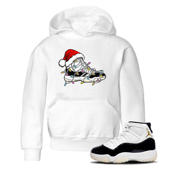 Jordan 11 Gratitude shirt to match jordans Christmas Light Sneaker sneaker tees 11s Gratitude SNRT sneaker release tees baby toddler White 1 cotton sneaker tee