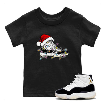 Jordan 11 Gratitude shirt to match jordans Christmas Light Sneaker sneaker tees 11s Gratitude SNRT sneaker release tees baby toddler Black 1 cotton sneaker tee