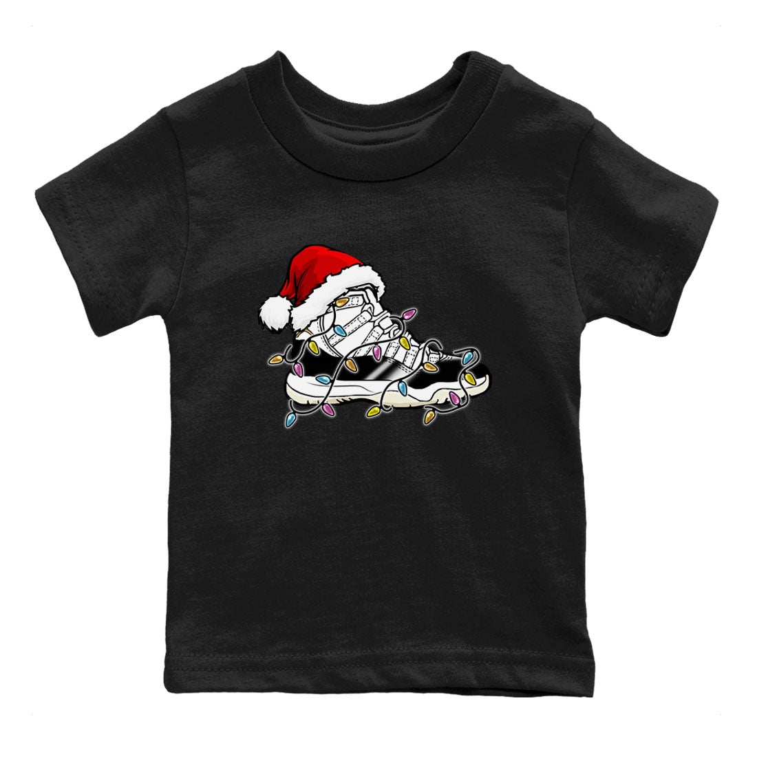 Jordan 11 Gratitude shirt to match jordans Christmas Light Sneaker sneaker tees 11s Gratitude SNRT sneaker release tees baby toddler Black 2 cotton sneaker tee