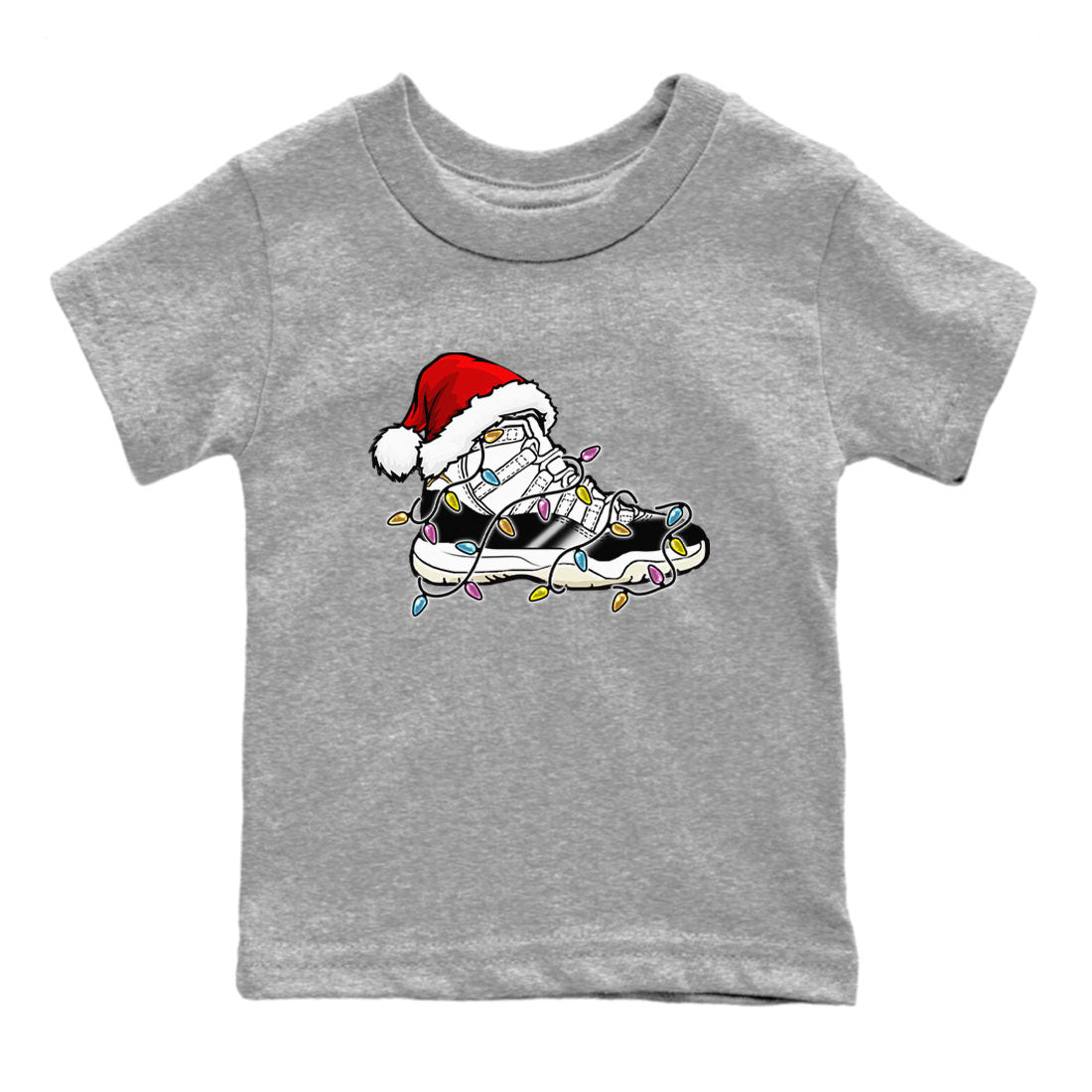 Jordan 11 Gratitude shirt to match jordans Christmas Light Sneaker sneaker tees 11s Gratitude SNRT sneaker release tees baby toddler Heather Grey 2 cotton sneaker tee