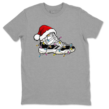 Jordan 11 Gratitude shirt to match jordans Christmas Light Sneaker sneaker tees 11s Gratitude SNRT sneaker Release Tees unisex cotton Heather Grey 2 crew neck shirt