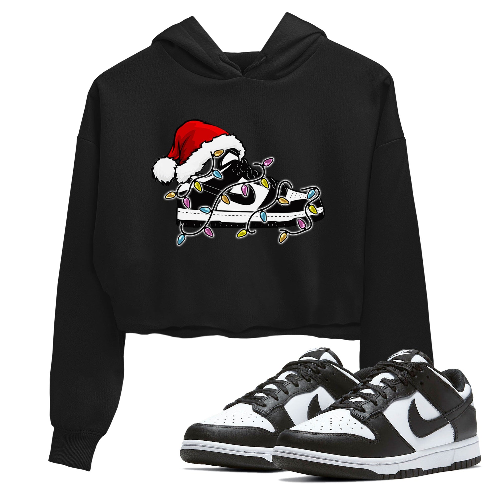 Dunk Panda Dunks Black White shirt to match jordans Christmas Light Sneaker sneaker tees Dunk Low Panda SNRT Sneaker Release Tees Black 1 crop length shirt