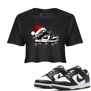 Dunk Panda Dunks Black White shirt to match jordans Christmas Light Sneaker sneaker tees Dunk Low Panda SNRT Sneaker Release Tees Black 1 crop length shirt