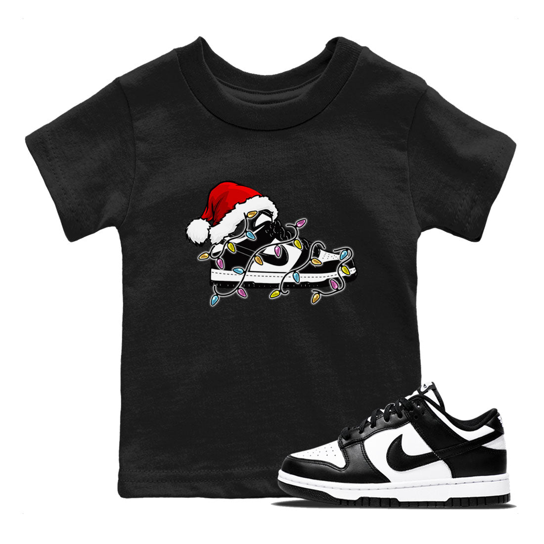 Dunk Panda Dunks Black White shirt to match jordans Christmas Light Sneaker sneaker tees Dunk Low Panda SNRT Sneaker Release tees baby toddler Black 1 cotton sneaker tee